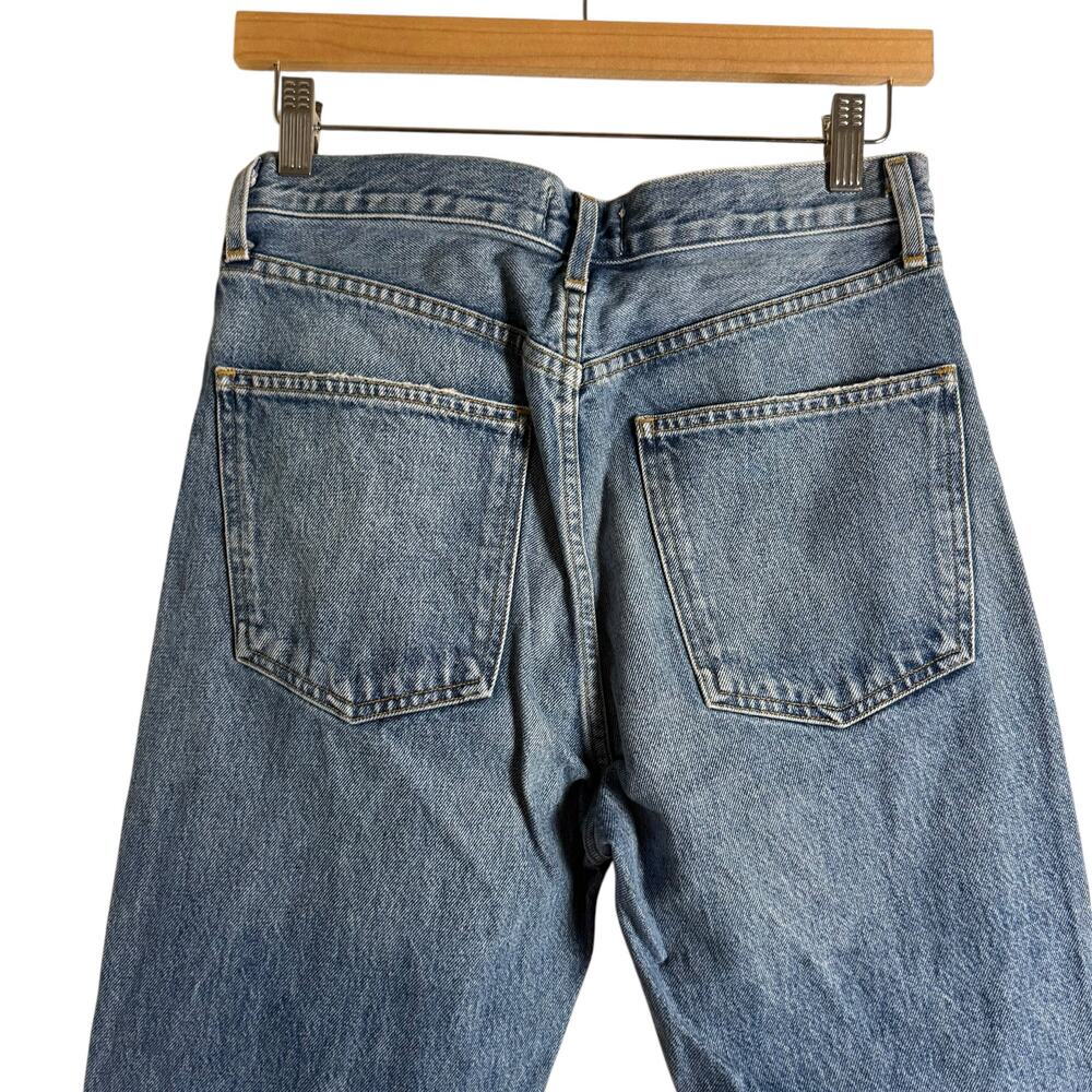 Agolde 90’s Loose Straight Fit Distressed Denim Blue Jeans Portal Size 25 - Picture 8 of 12